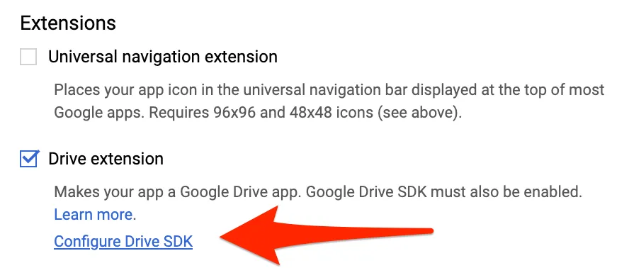 Google Drive Extension
